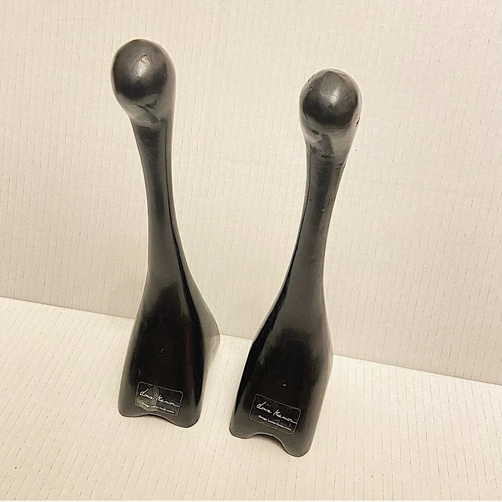 Louise Hederstrom Monochrome Art Interpretive Abstract Sculpture Lot Of 2. - Picture 1 of 2